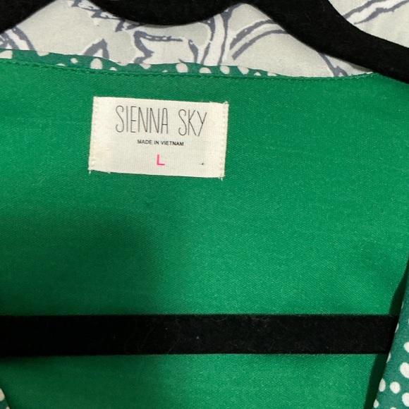 Sienna Sky Green and White Midi Dress - Picture 3 of 5